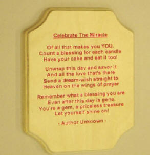 Wood Plaque Painted with Custom Stencils plaque