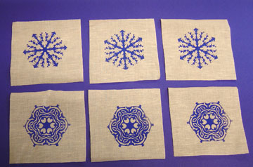 Painted Quilt Squares fabric squares