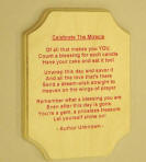 Use your stencils for creative wood crafts. Wool Plaque